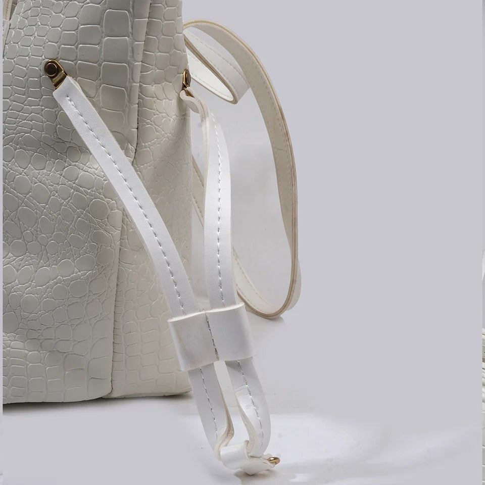 Croco Leather Shoulder Bag
