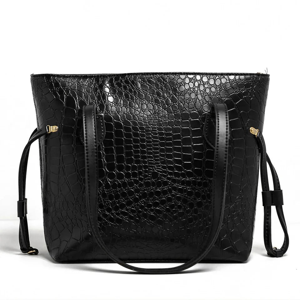 Croco Leather Shoulder Bag