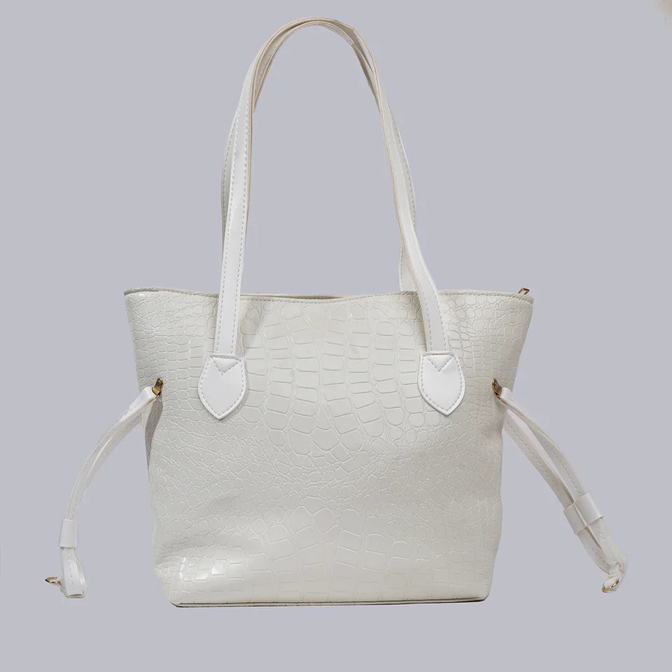 Croco Leather Shoulder Bag